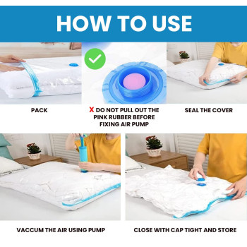 Space Saver Vacuum Seal Storage Bag Clear/Blue