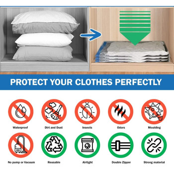 Space Saver Vacuum Seal Storage Bag Clear/Blue