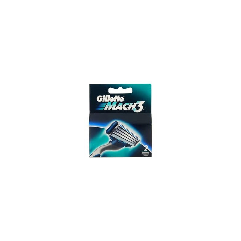 Gillette Pack Of 2 Mach3 Razor Refill Cartridges Blue/Silver
