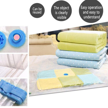 Vacuum Seal Storage Bag Clear/Blue Colour
