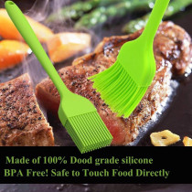 Silicone Grilling Oil Brush Green 22Centimeter