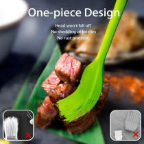 Silicone Grilling Oil Brush Green 22Centimeter