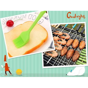 Silicone Grilling Oil Brush Green 22Centimeter