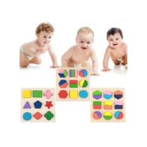 Yosoo Colorful Wooden Geometry Matching Puzzle