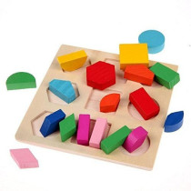 Yosoo Colorful Wooden Geometry Matching Puzzle