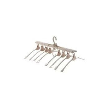 8-In-1 Foldable Hanger Organizer Beige Colour