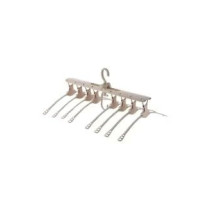 8-In-1 Foldable Hanger Organizer Beige Colour