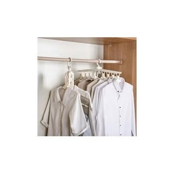 8-In-1 Foldable Hanger Organizer Beige Colour