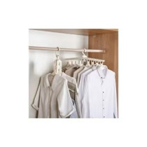 8-In-1 Foldable Hanger Organizer Beige Colour