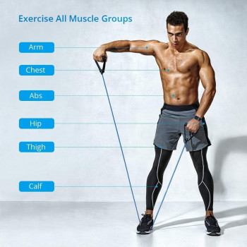 12-Piece Elastic Fitness Resistance Bands Set