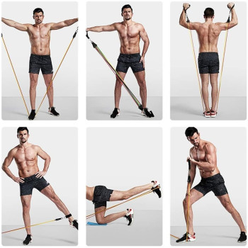 12-Piece Elastic Fitness Resistance Bands Set