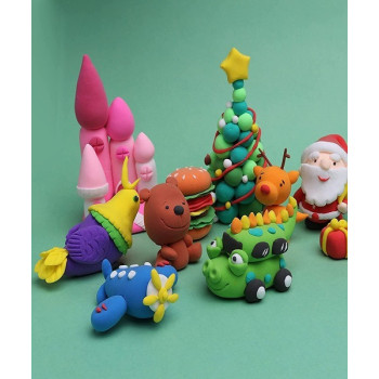 12-Piece Clay Box Multicolour For Art And Craft Materials And Activities With Clay Modelling Tools For Boys Girls And Kids