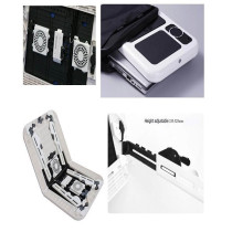E-Table Portable Laptop Table With Cooling Fan Black/White