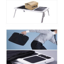 E-Table Portable Laptop Table With Cooling Fan Black/White