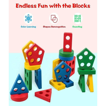 Viga Wooden Geometric Block Sorter