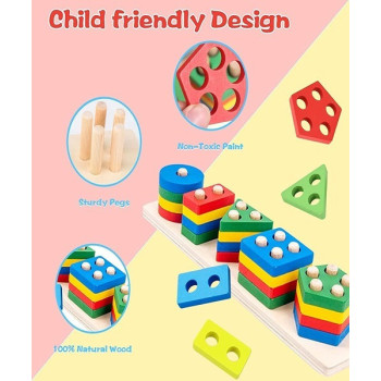 Viga Wooden Geometric Block Sorter