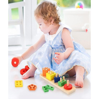 Viga Wooden Geometric Block Sorter