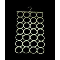 28-Loop Scarf Fabric Holder Hanger Multicolour 5.2 x 35cm