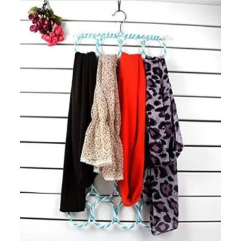 28-Loop Scarf Fabric Holder Hanger Multicolour 5.2 x 35cm