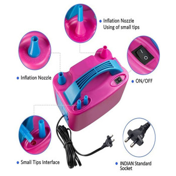 Heavy Duty Balloons Blowing Machine Pink Colour
