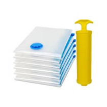 6-Piece Vacuum Storage Bag With Suction Pump Multicolour 70 x 100cm