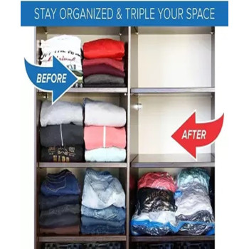 6-Piece Vacuum Storage Bag With Suction Pump Multicolour 70 x 100cm