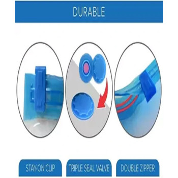 6-Piece Vacuum Storage Bag With Suction Pump Multicolour 70 x 100cm