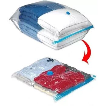 6-Piece Vacuum Storage Bag With Suction Pump Multicolour 70 x 100cm