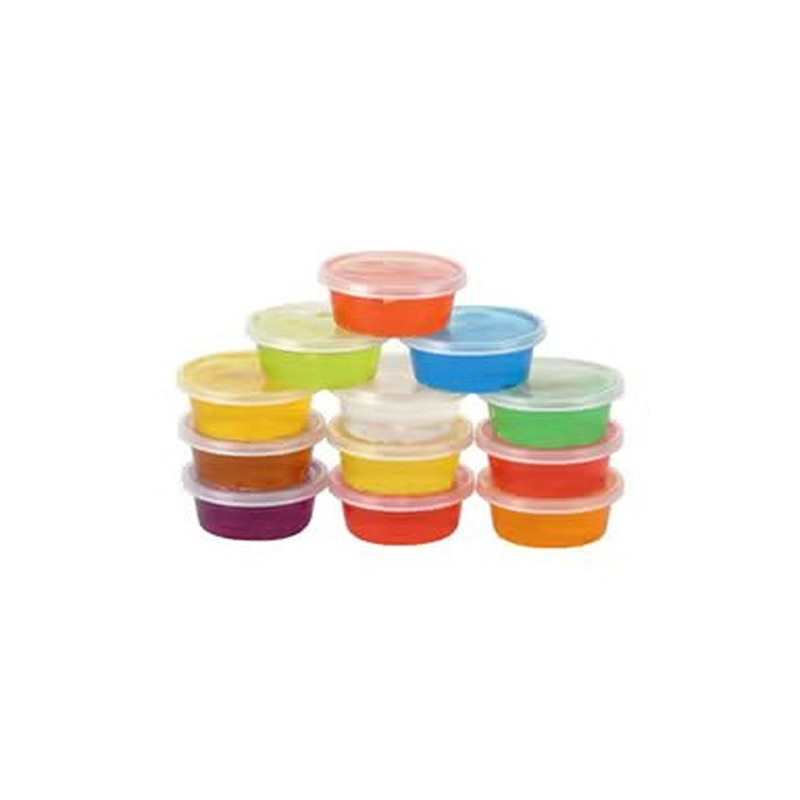 12-Piece Glow In The Dark Clay Toy Set