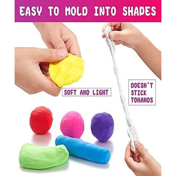 12-Piece Glow In The Dark Clay Toy Set