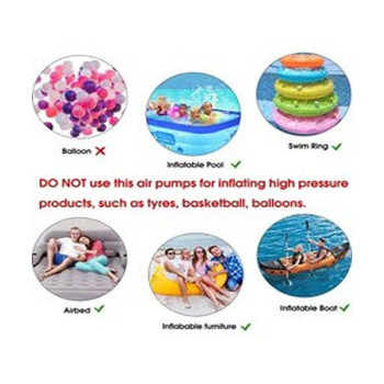 Portable Electric Air Pump Black 10.5 x 10.2 x 10.3cm