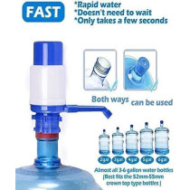 Water Bottles Pump Blue Manual Hand Pressure Drinking Fountain Pressure Pump Water Press Pump With An Extra Short Tube And Cap Fits Most 2-6 Multicolour