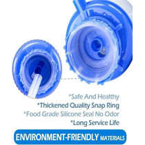 Water Bottles Pump Blue Manual Hand Pressure Drinking Fountain Pressure Pump Water Press Pump With An Extra Short Tube And Cap Fits Most 2-6 Multicolour