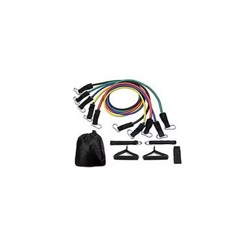 Latex Resistance Bands Fitness Exercise Tube Rope Set Yoga Abs P90X Workout H8329