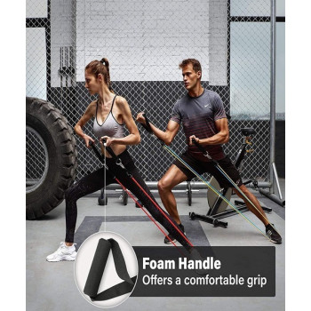 Latex Resistance Bands Fitness Exercise Tube Rope Set Yoga Abs P90X Workout H8329