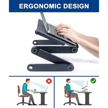 Laptop Stand With Usb Cooling Fan Black