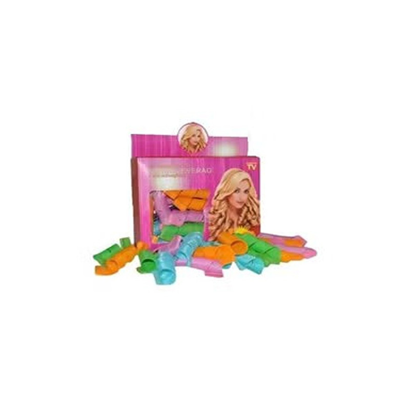 Magic Leverag 20-Piece Hair Curler Orange/Green/Pink