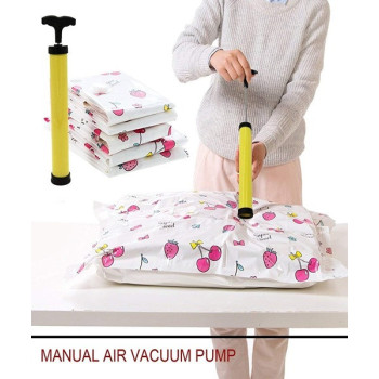 Compact Storage Bag Hand Vacuum Pump Multicolour 280 x 33Mm