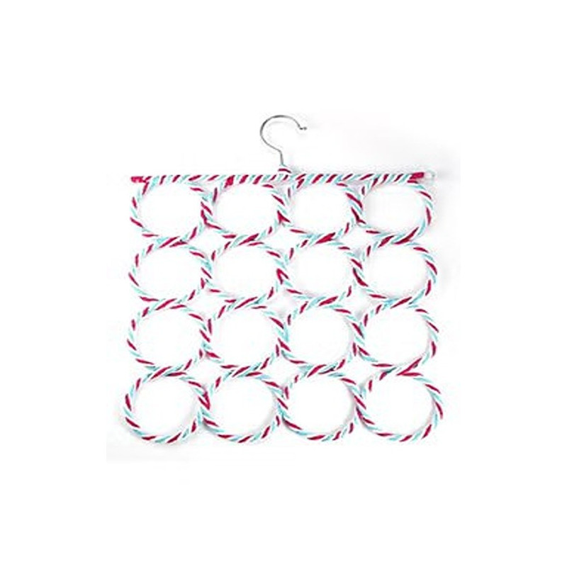 16-Holes Ring Scarf Holders Multicolour 46 x 36.5Centimeter