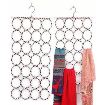 16-Holes Ring Scarf Holders Multicolour 46 x 36.5Centimeter