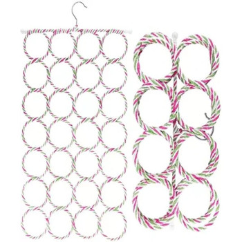 16-Holes Ring Scarf Holders Multicolour 46 x 36.5Centimeter