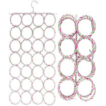 16-Holes Ring Scarf Holders Multicolour 46 x 36.5Centimeter