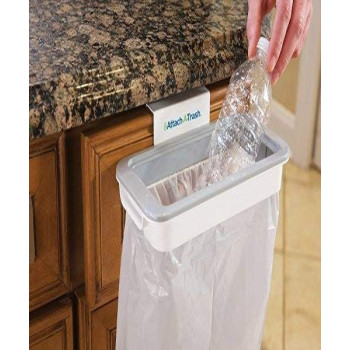 Abs Hanging Trash Bag Holder White/Grey