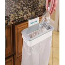 Abs Hanging Trash Bag Holder White/Grey