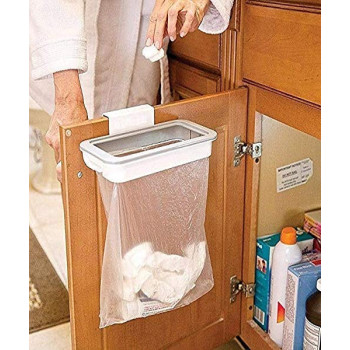 Abs Hanging Trash Bag Holder White/Grey