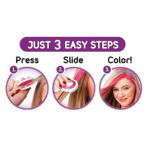 As Seen On Tv Hot Huez Temporary Hair Chalk Kit Multicolour 7.9 x 5.9 x 0.8cm