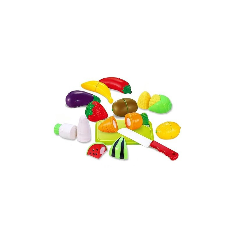 Portable Lightweight Compact Sturdy And Durable Pretend Fruit Vegetable Cutting Toy Play Set