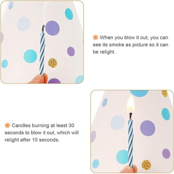 Goldedge 24-Piece Candles With Cake Stand Set 4Grams