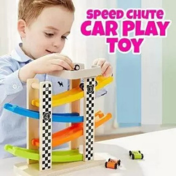 Wooden Speed Chute Car Vehicles Vibrant Colors In Sturdy Durable Material