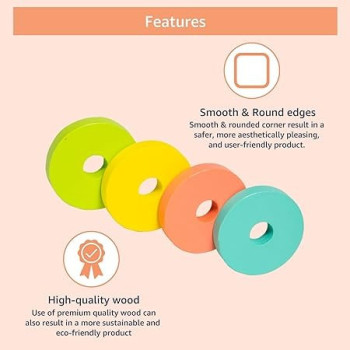 Sharpdo Wooden Geometric Shape Sorting Puzzle Board 10 x 10 x 10Centimeter